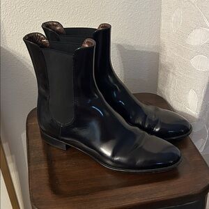 AGL Glossy Black Ankle Boots